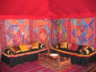 Arabian furnishings in Rajasthani interior marquee hire