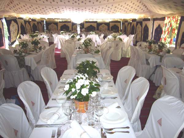 Indian tent hire them day time dining tables