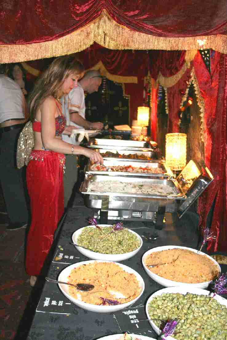 Moulin Rouge tent hire hospitality buffet