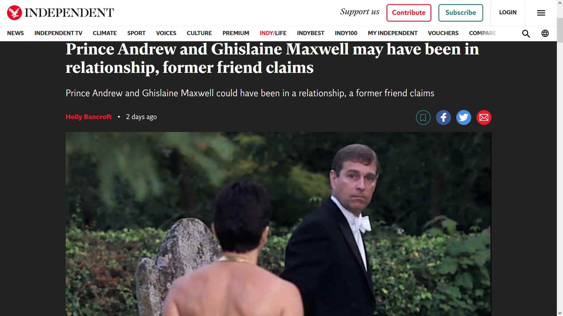 Prince Andrew Duke of York and Ghislaine Maxwell may have been an item at one point