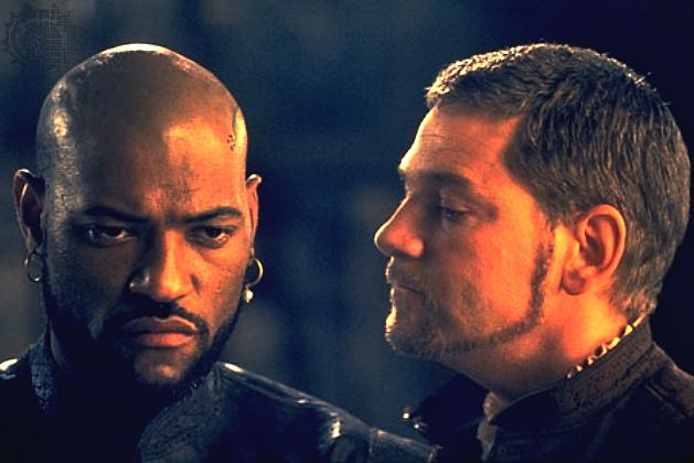 Othello and Iago, olayed by Kenneth Brannagh and Lawrence Fishbourne