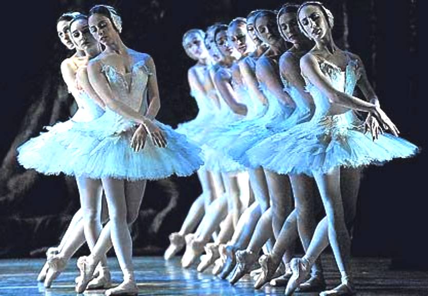 Swan Lake troupe dancing at the Coliseum