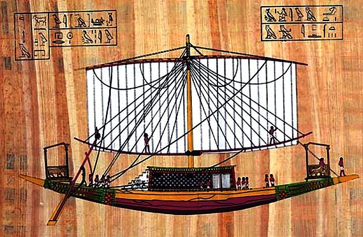 The ancient Egyptians believed that a ship carried the Sun around the world, and that they would need a boat like this in the afterlife